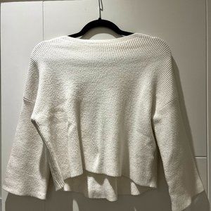 Princess Polly - White Knit Cropped Long Sleeve - Size S/M